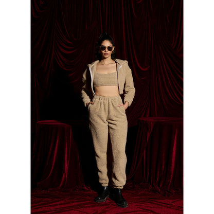 Lea Clothing Cozy Tan Teddy Bralette