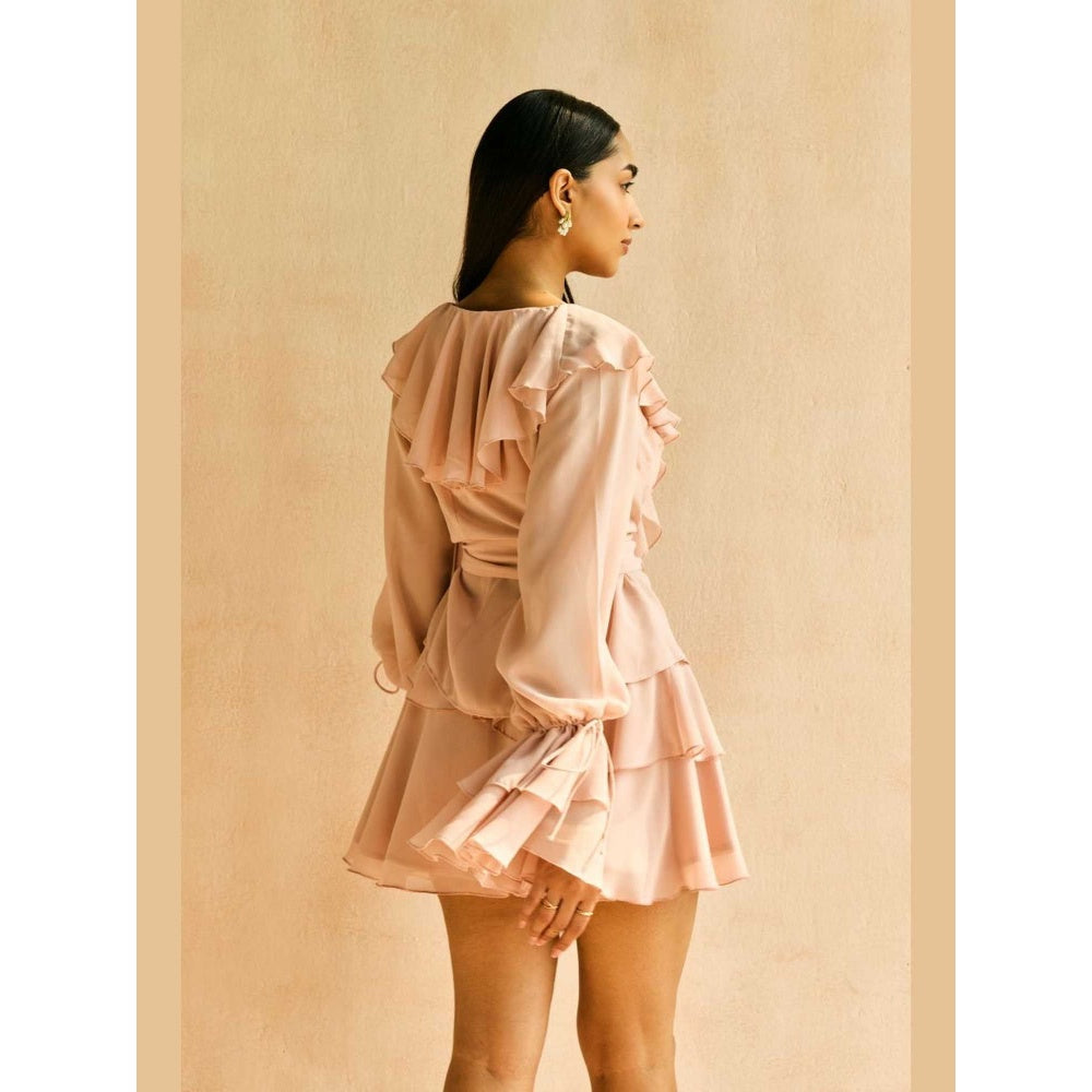 Lea Clothing Aviva Ruffle Tie-Up Top