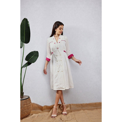 Leela by A White Midi Shirt Dress