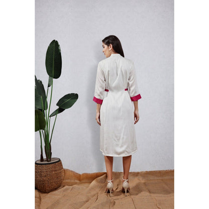 Leela by A White Midi Shirt Dress