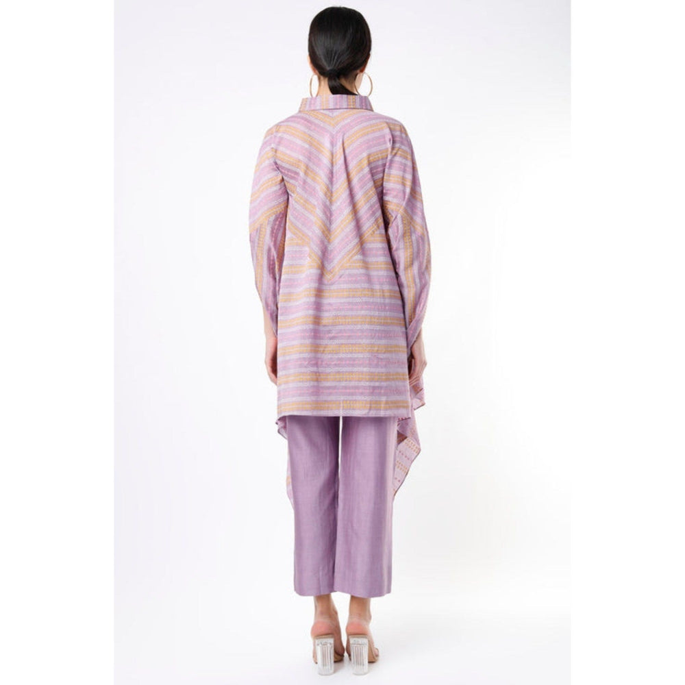 Leela by A Lilac Asymmetrical Co-Ord Set