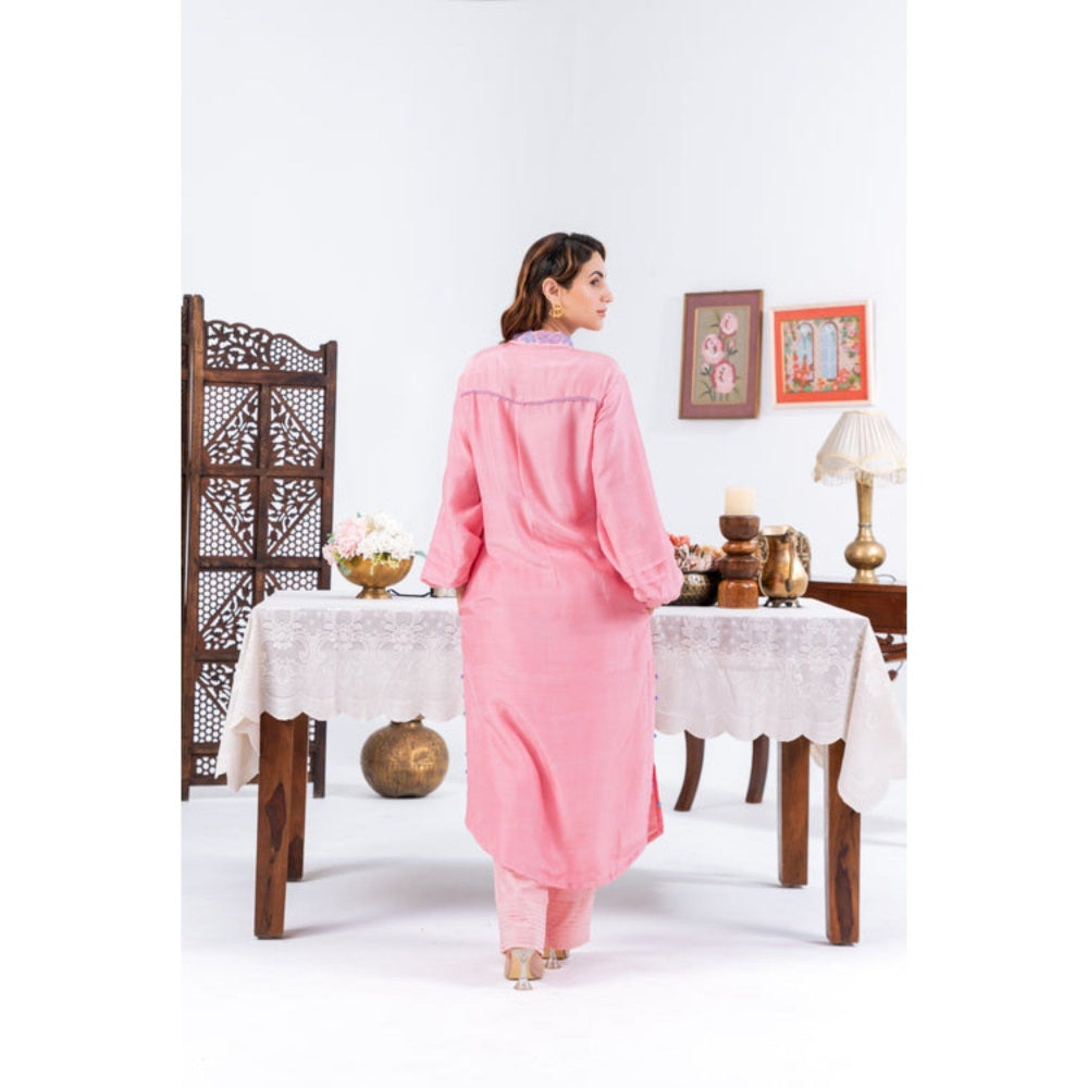 Leela by A Pink Long Shirt Kurta With Pant