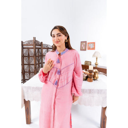 Leela by A Pink Long Shirt Kurta With Pant