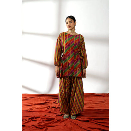 Leela by A Multicolour Printed Kurta And Flared Palazzo