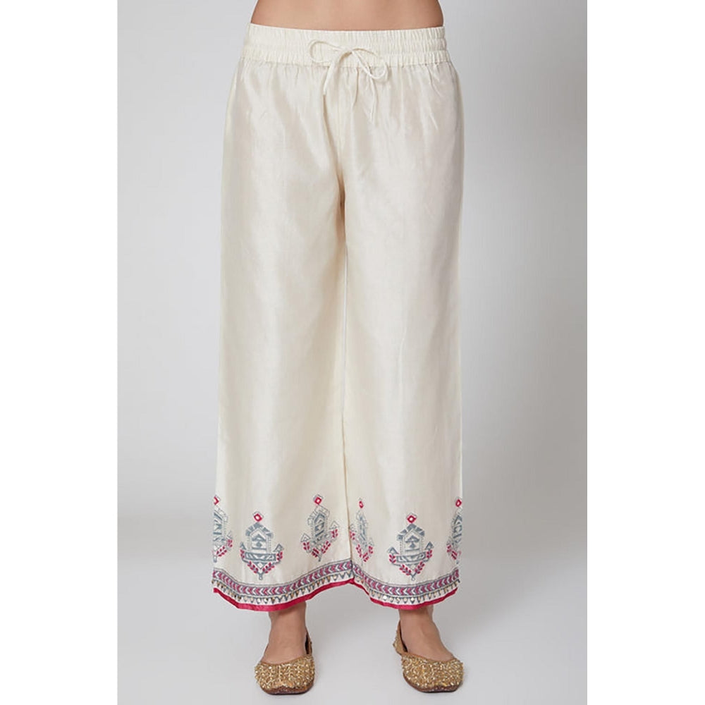 Leela by A Ivory Kurta With Palazzo And Dupatta