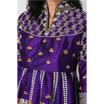 Leela by A Purple Peplum Lehenga With Blouse