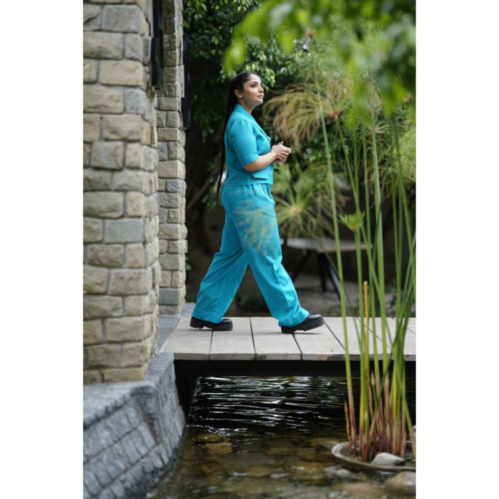 Leela by A Ivory Flare Kurta With Palazzo