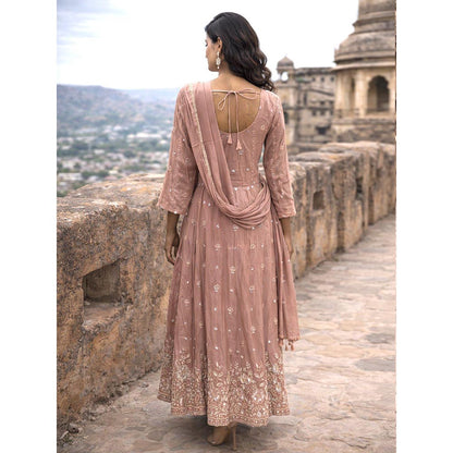 MABISH LUXE Front Open Jacket Style Anarkali with Pant and Dupatta