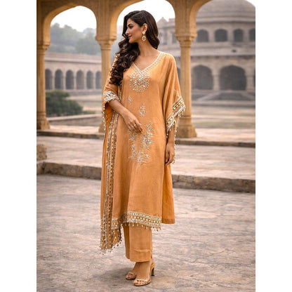 MABISH LUXE Mirror Work Kaftan with Pant