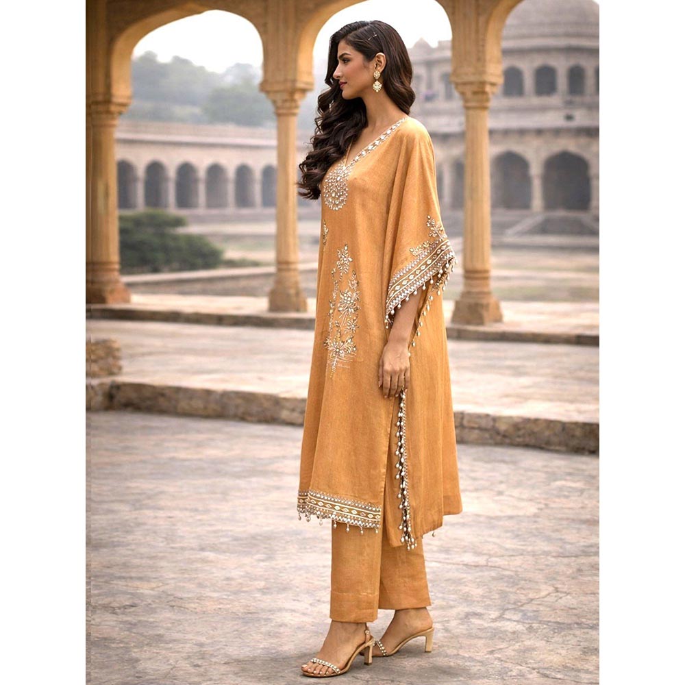 MABISH LUXE Mirror Work Kaftan with Pant