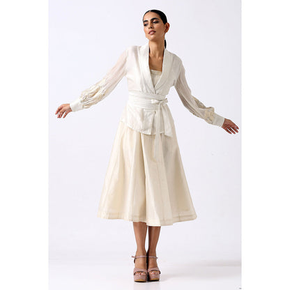 MADDER MUCH Iris Midi Dress - White (Set of 3)