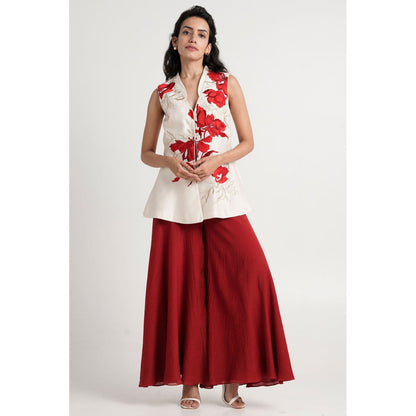 MADDER MUCH Kubra Co-Ord - Red (Set of 2)