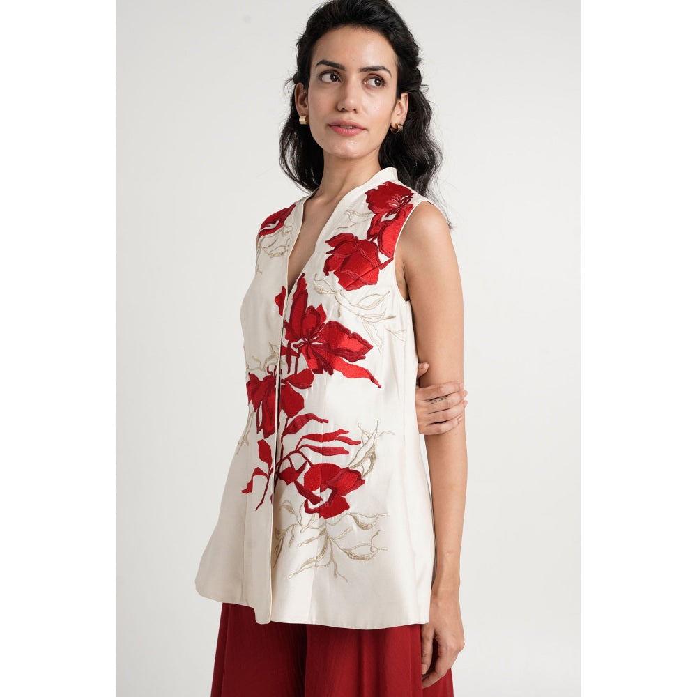 MADDER MUCH Kubra Co-Ord - Red (Set of 2)