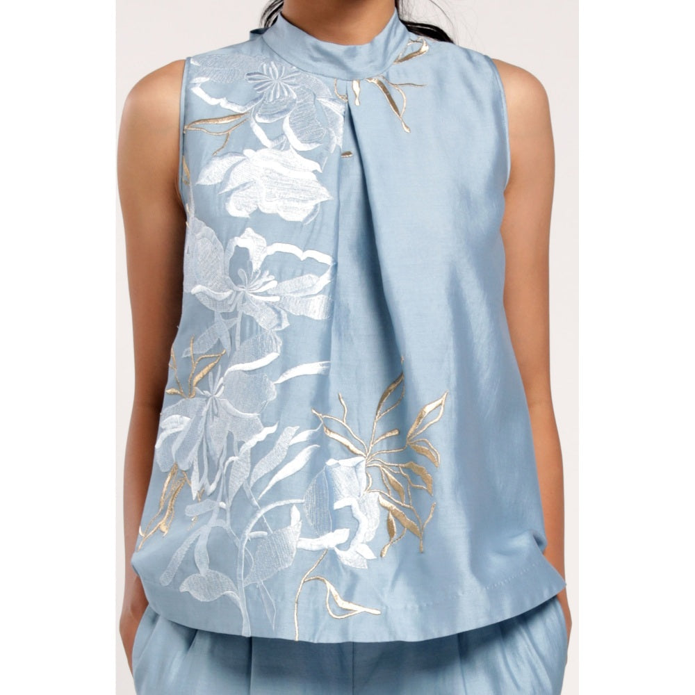 MADDER MUCH Lea- Co-Ord - Blue (Set of 2)