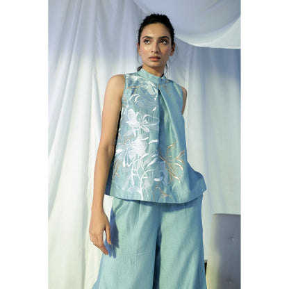 MADDER MUCH Lea- Co-Ord - Blue (Set of 2)