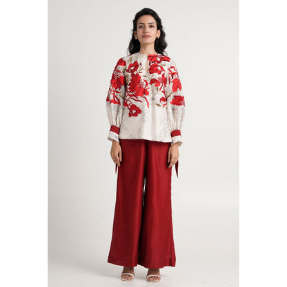 MADDER MUCH Nyla Co-Ord - Red (Set of 2)