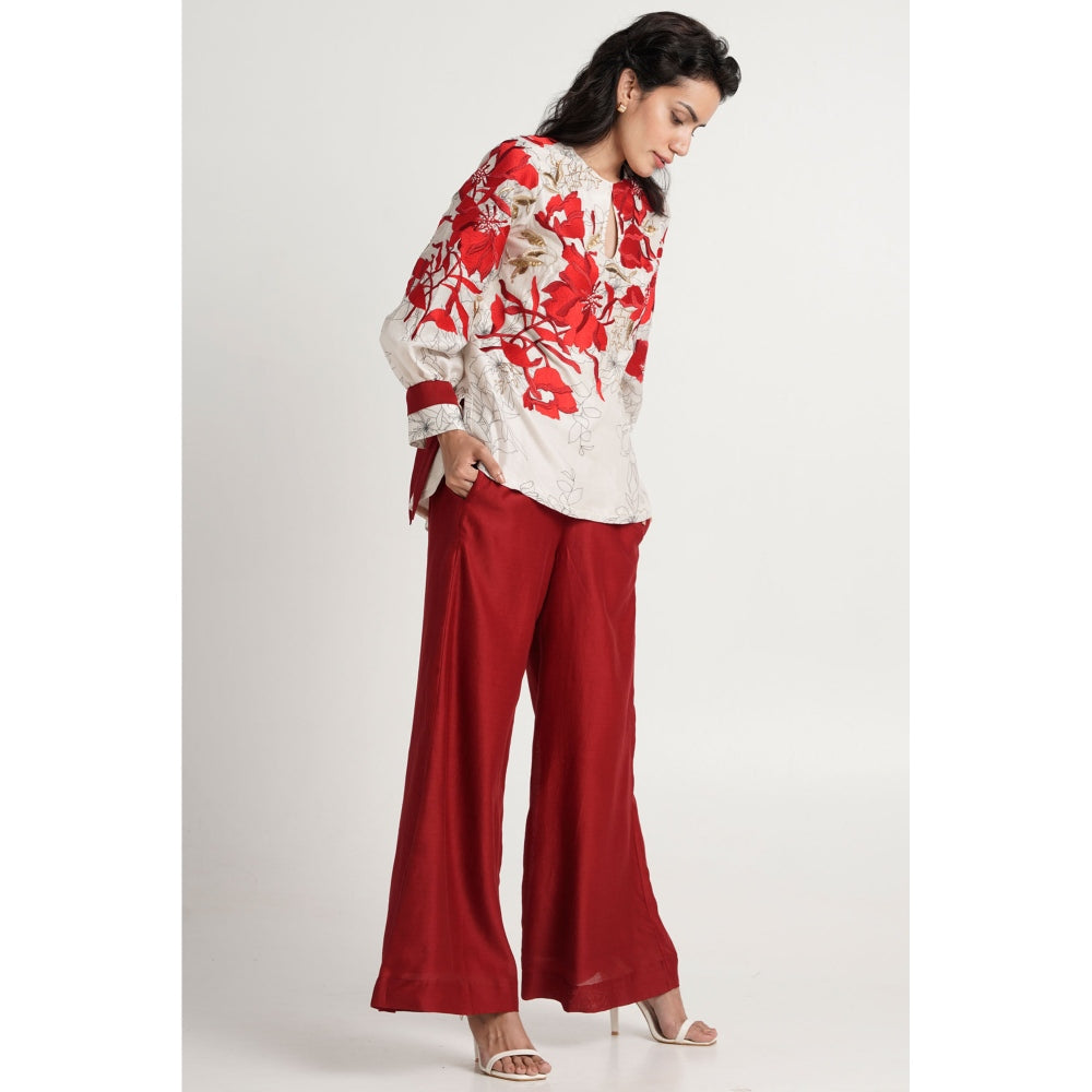 MADDER MUCH Nyla Co-Ord - Red (Set of 2)