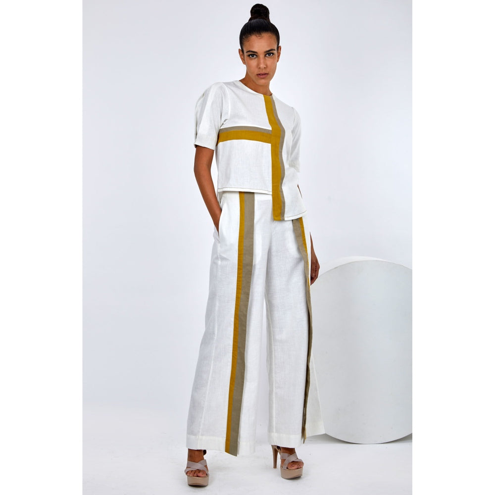 MADDER MUCH Roy Saamo Co-Ord - White (Set of 2)