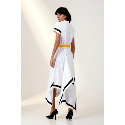 MADDER MUCH Blanca Drape Shirt Dress