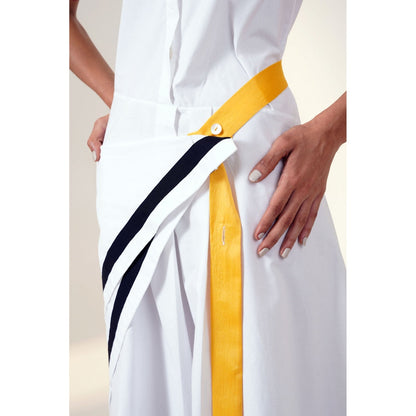 MADDER MUCH Blanca Drape Shirt Dress