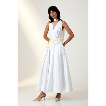 MADDER MUCH Dona Lava Long Dress and Corset Belt (Set of 2)