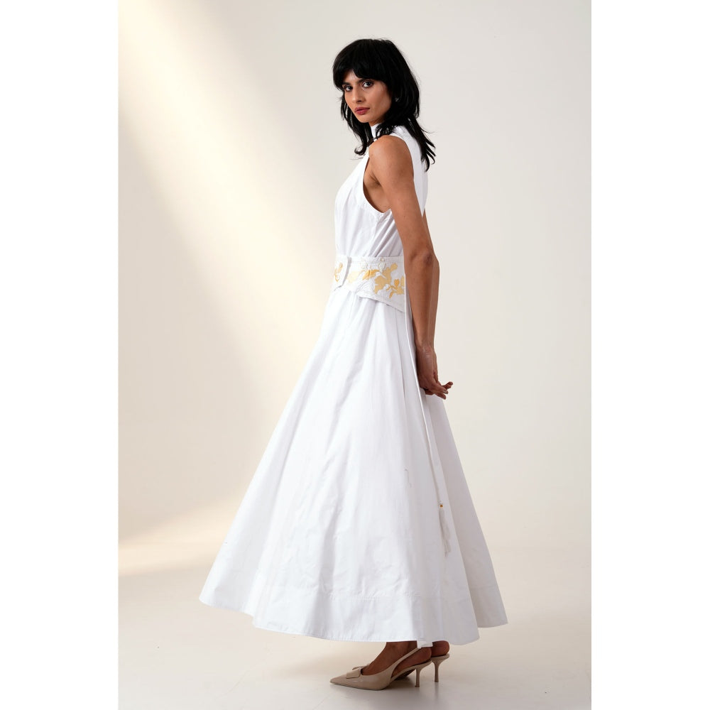 MADDER MUCH Dona Lava Long Dress and Corset Belt (Set of 2)