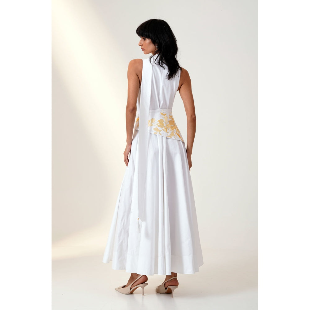 MADDER MUCH Dona Lava Long Dress and Corset Belt (Set of 2)