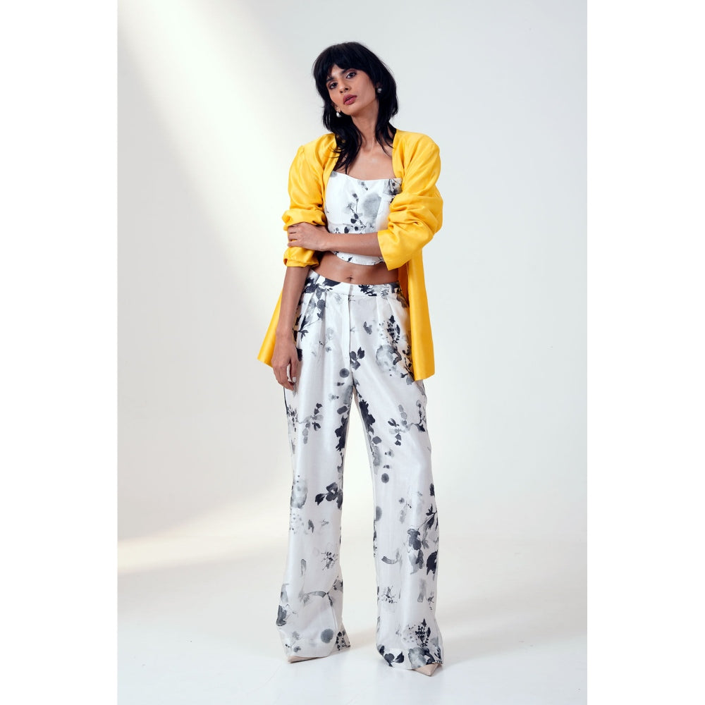 MADDER MUCH Luz Printed Blazer with Top Flared Pant (Set of 3)