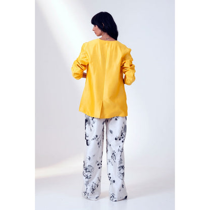 MADDER MUCH Luz Printed Blazer with Top Flared Pant (Set of 3)