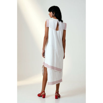 MADDER MUCH Marsala Layered Midi Dress