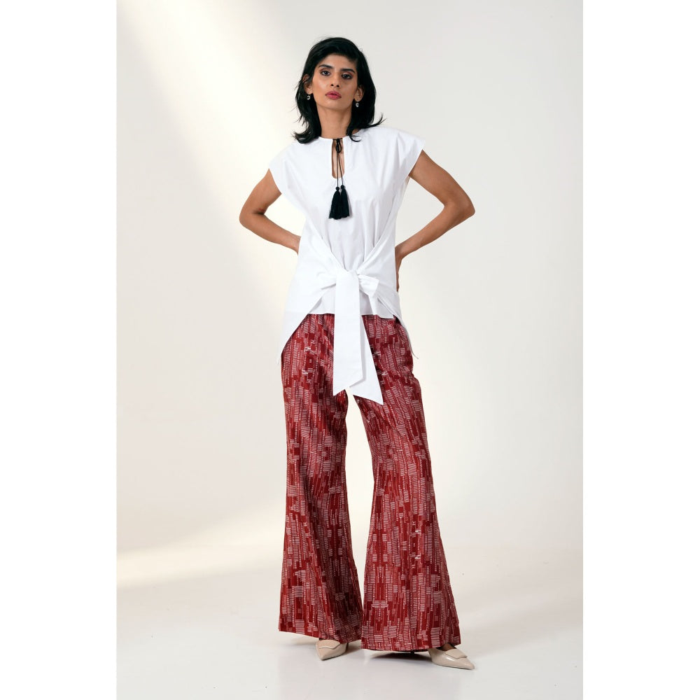 MADDER MUCH Martina Ii Bow Clutch Printed Pant Set (Set of 2)