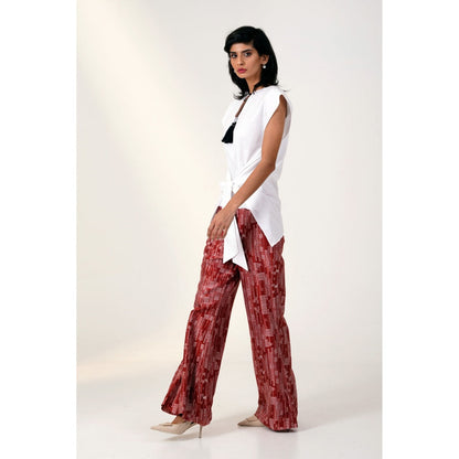 MADDER MUCH Martina Ii Bow Clutch Printed Pant Set (Set of 2)