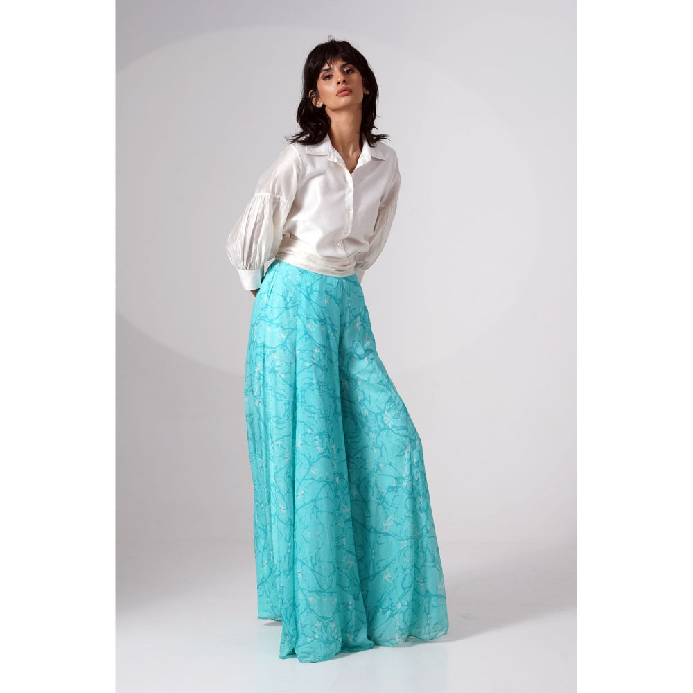 MADDER MUCH Melanie Shirt Gathered Palazzo Set (Set of 2)