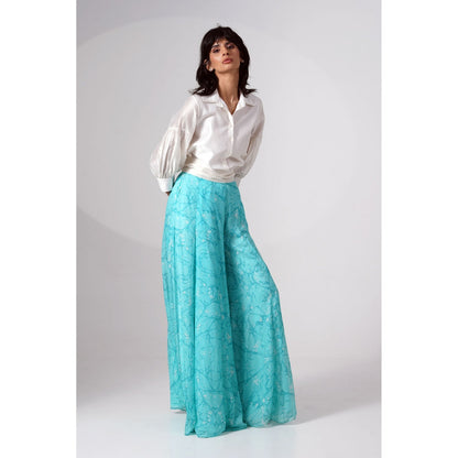 MADDER MUCH Melanie Shirt Gathered Palazzo Set (Set of 2)