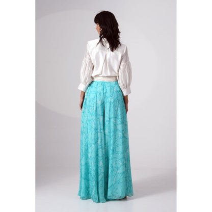 MADDER MUCH Melanie Shirt Gathered Palazzo Set (Set of 2)