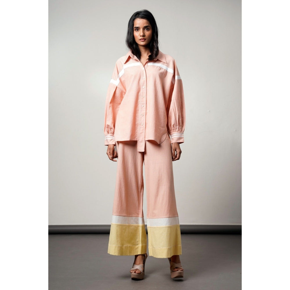 MADDER MUCH Bellona The Fluted Peach Solid Co-Ord (Set of 2)