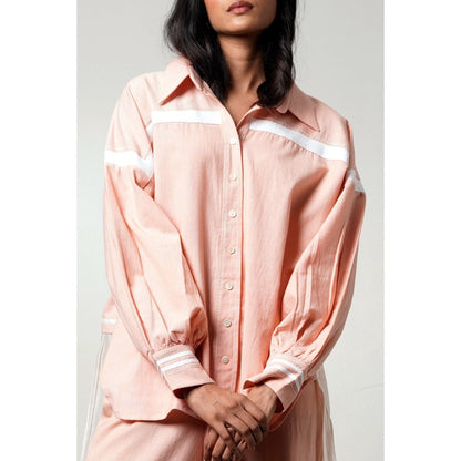 MADDER MUCH Bellona The Fluted Peach Solid Co-Ord (Set of 2)