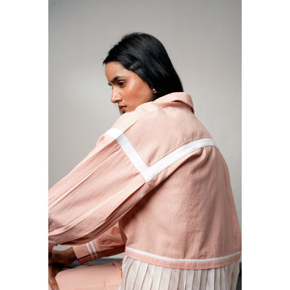 MADDER MUCH Bellona The Fluted Peach Solid Co-Ord (Set of 2)