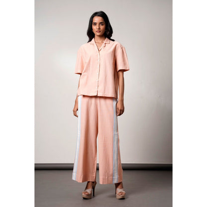 MADDER MUCH Petunia The Soft Hour Peach Solid Co-Ord (Set of 2)