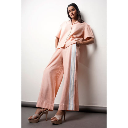 MADDER MUCH Petunia The Soft Hour Peach Solid Co-Ord (Set of 2)