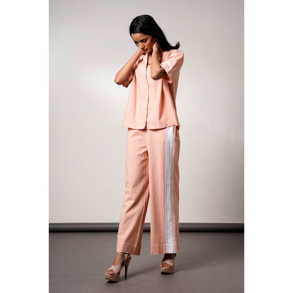 MADDER MUCH Petunia The Soft Hour Peach Solid Co-Ord (Set of 2)