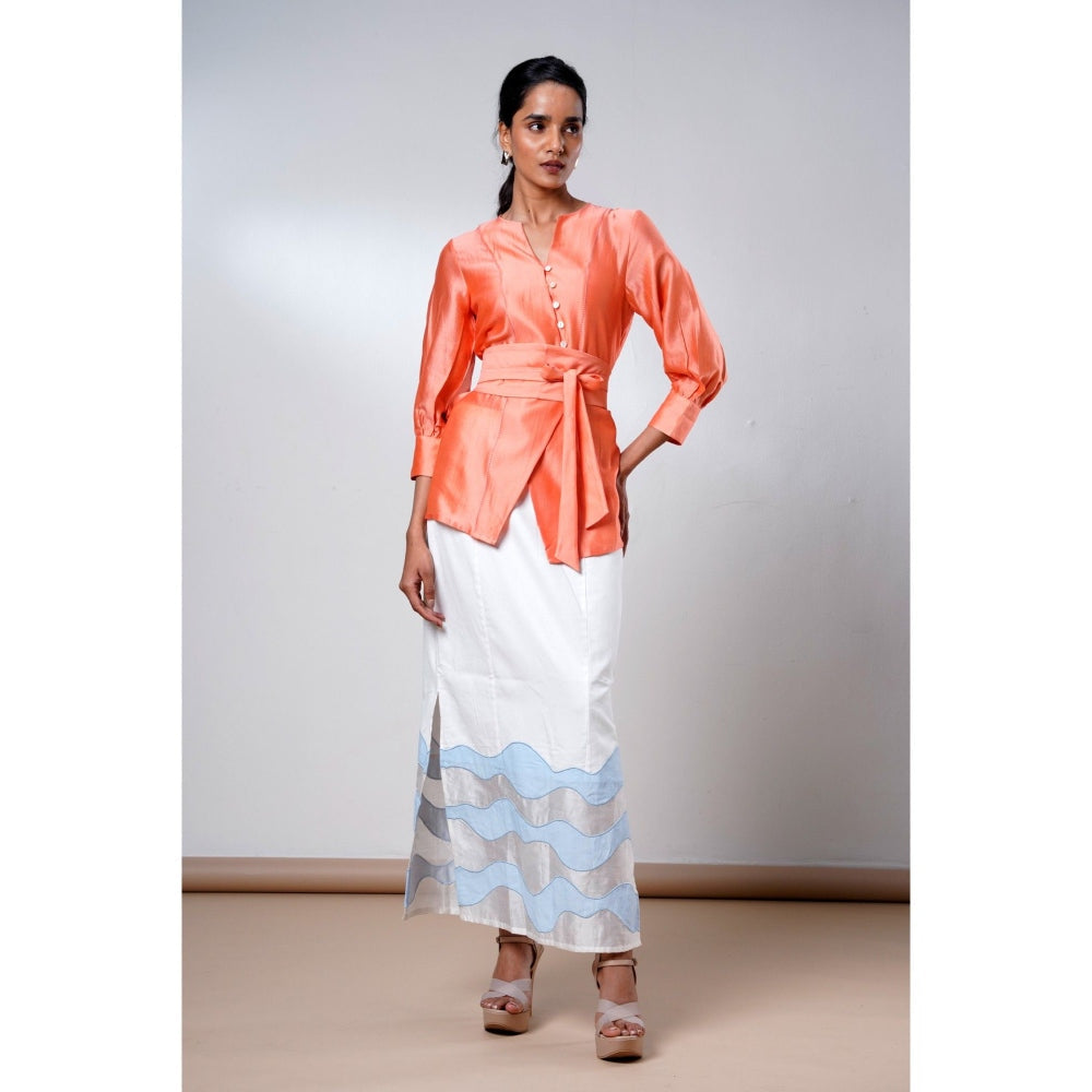 MADDER MUCH Nella Breeze Wrap Top and Denim Skirt (Set of 2)