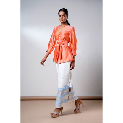 MADDER MUCH Nella Breeze Wrap Top and Denim Skirt (Set of 2)