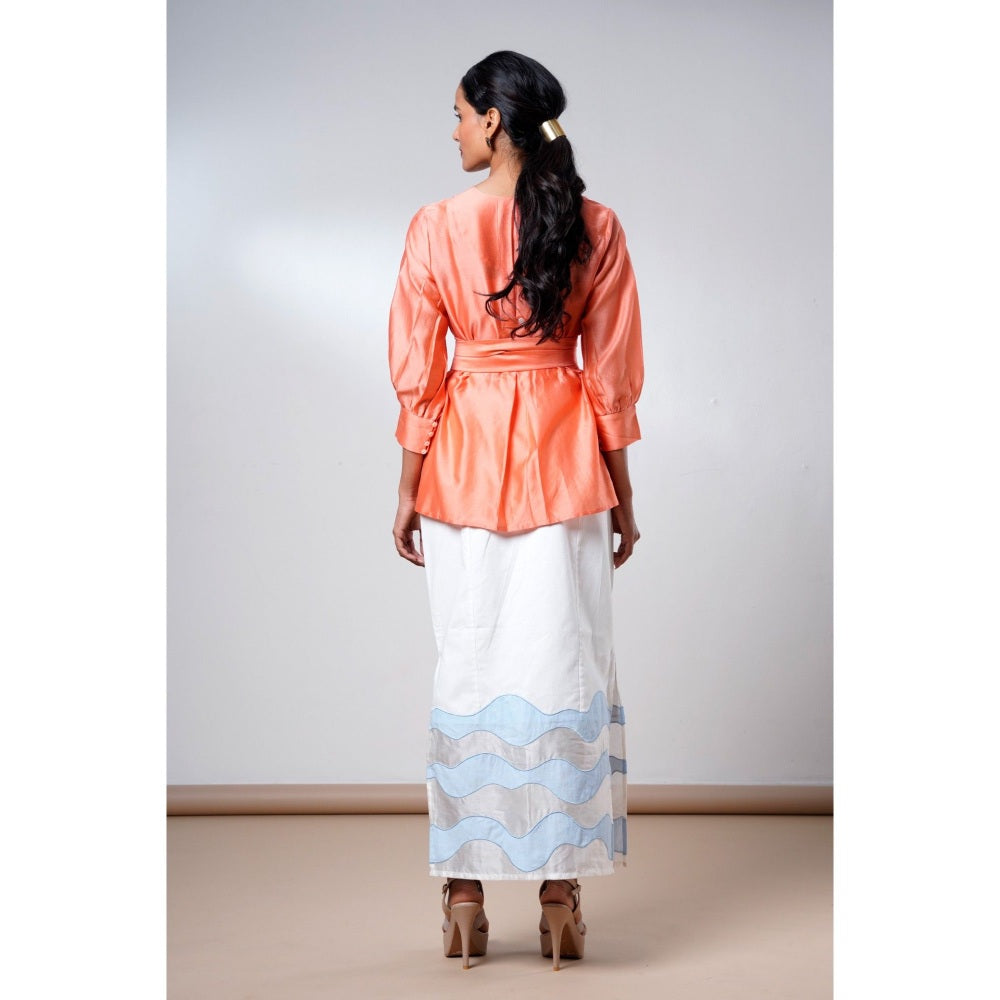 MADDER MUCH Nella Breeze Wrap Top and Denim Skirt (Set of 2)