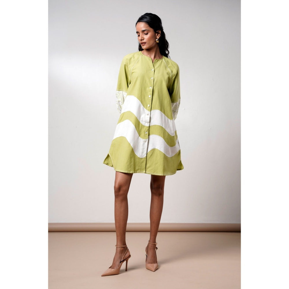 MADDER MUCH Hope Olive Bloom Short Dress