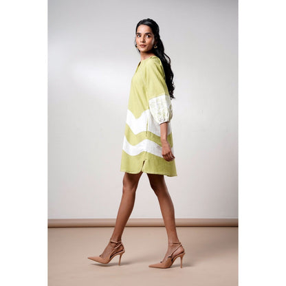 MADDER MUCH Hope Olive Bloom Short Dress