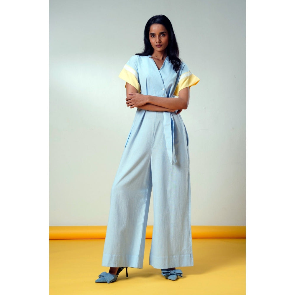 MADDER MUCH Kaito Blue Whisper Jumpsuit (Set of 2)