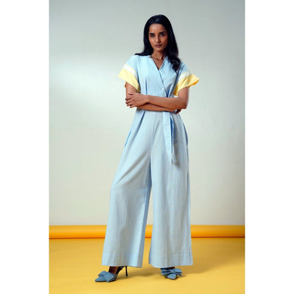 MADDER MUCH Kaito Blue Whisper Jumpsuit (Set of 2)