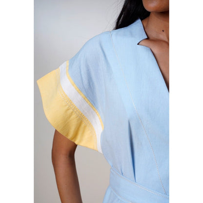 MADDER MUCH Kaito Blue Whisper Jumpsuit (Set of 2)