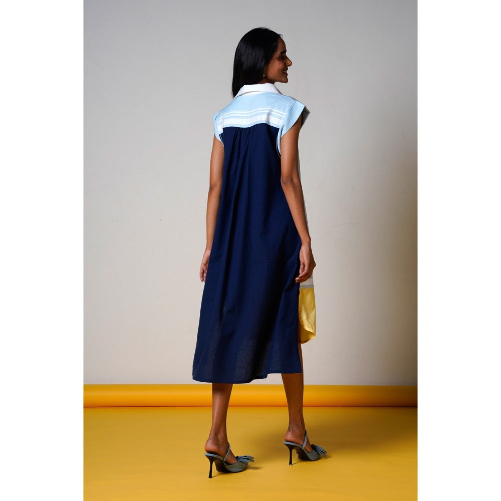 MADDER MUCH Savai Ice and Ink Midi Dress